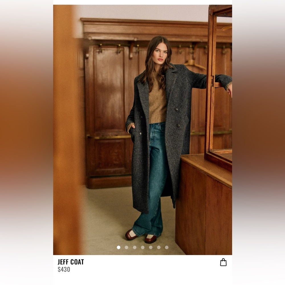 Sézane Jeff Coat Size 6 or EU 40